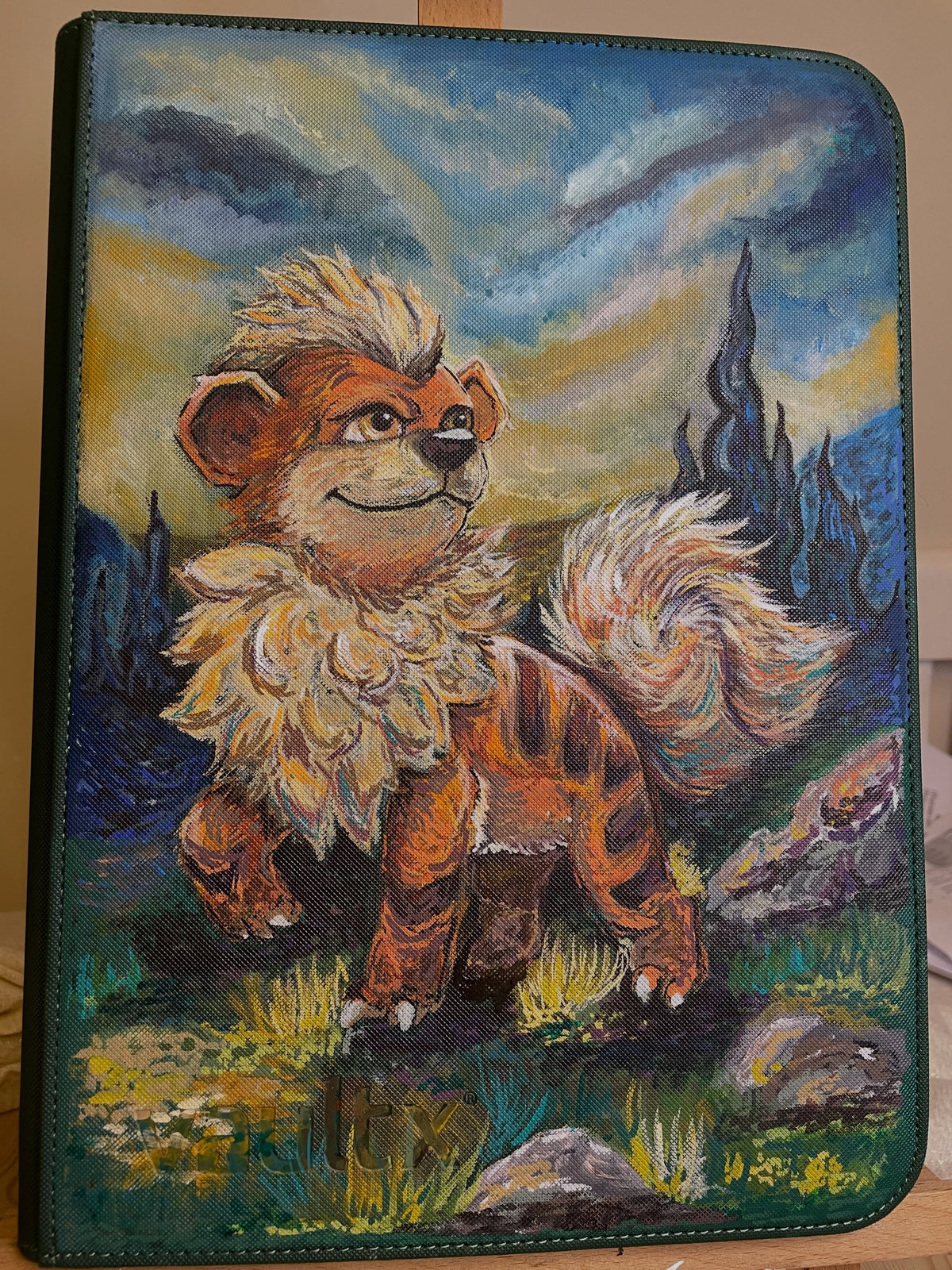 9-Pocket Hand-Painted Binder Commission (This listing is for deposit only)