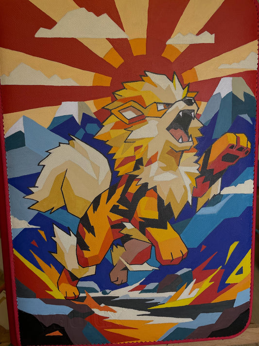 9-Pocket Hand-Painted Binder Commission (This listing is for deposit only)