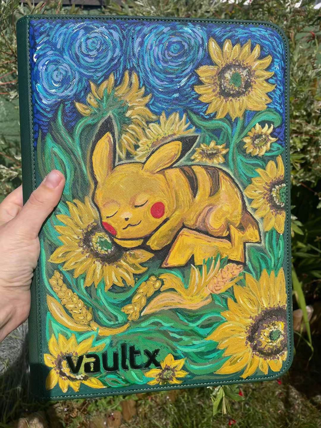 9-Pocket Hand-Painted Binder Commission (This listing is for deposit only)