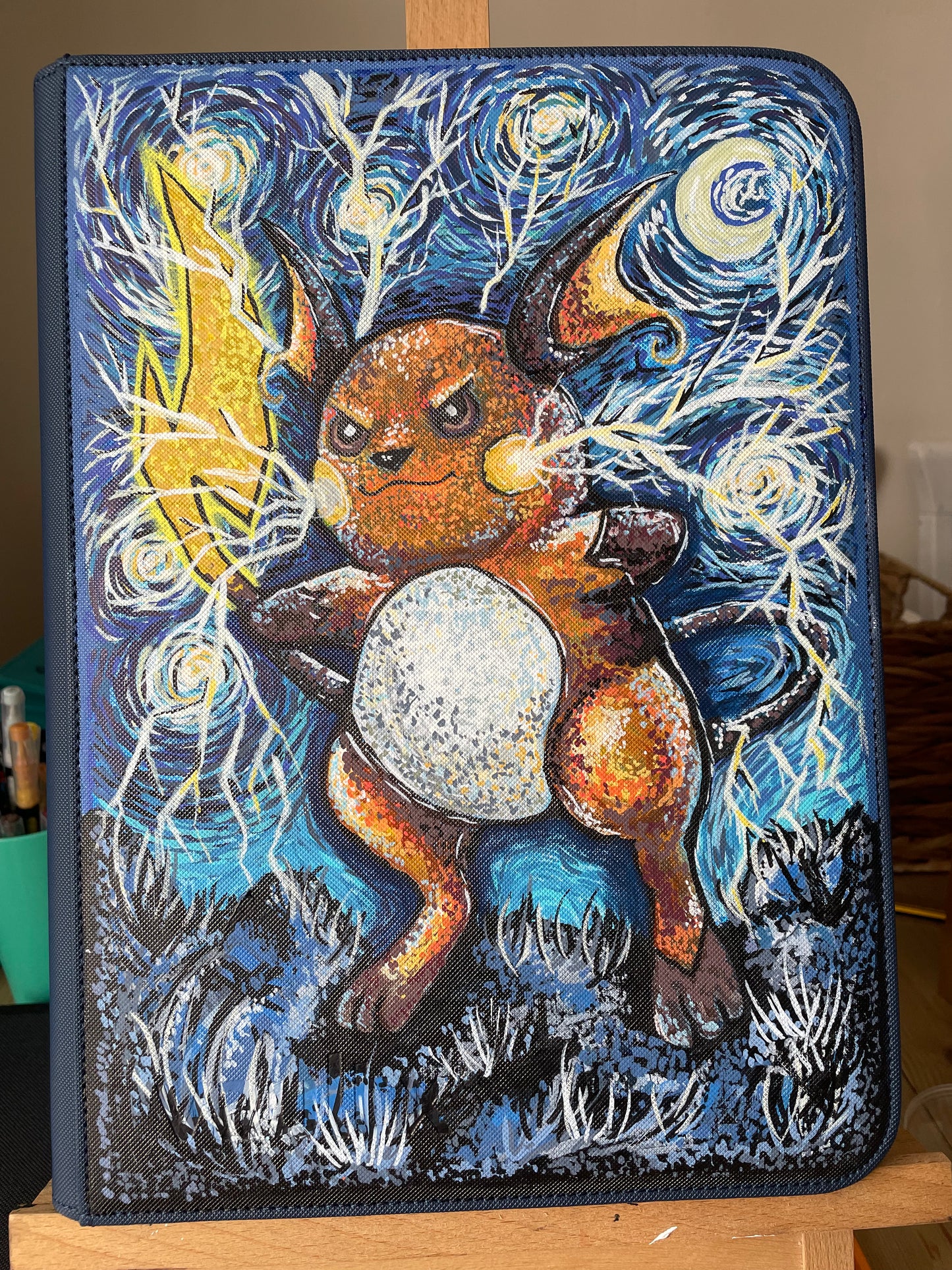 9-Pocket Hand-Painted Binder Commission (This listing is for deposit only)