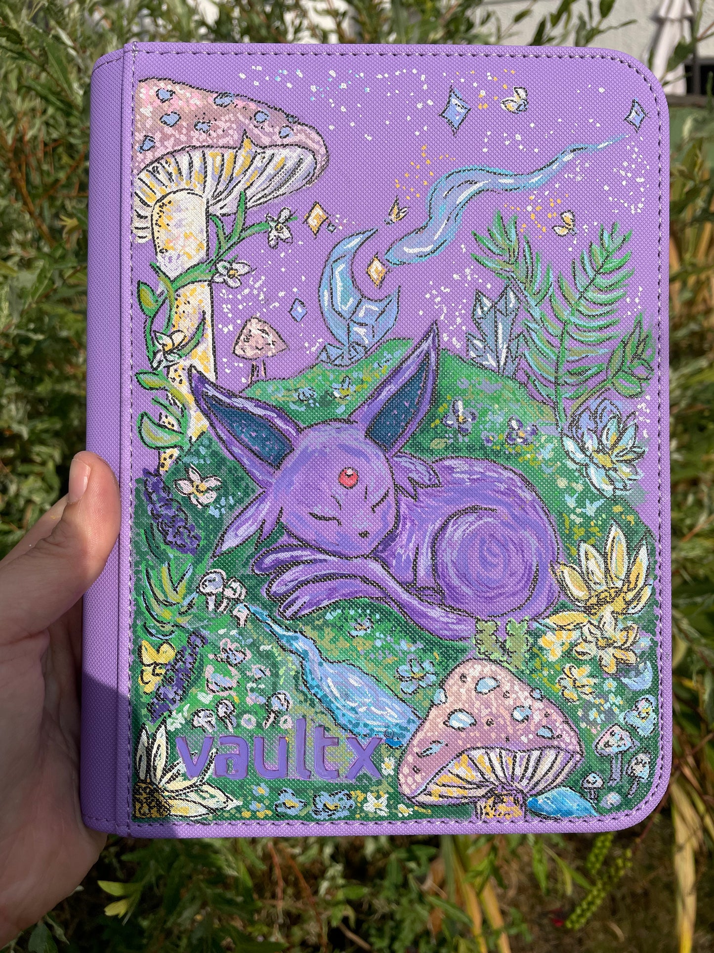 4-Pocket Hand-Painted Binder Commission (This listing is for deposit only)