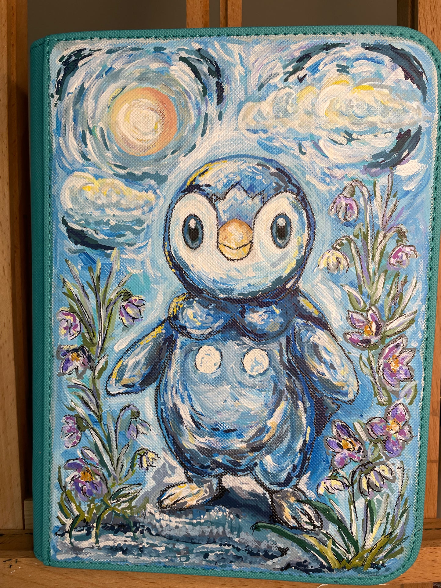 4-Pocket Hand-Painted Binder Commission (This listing is for deposit only)